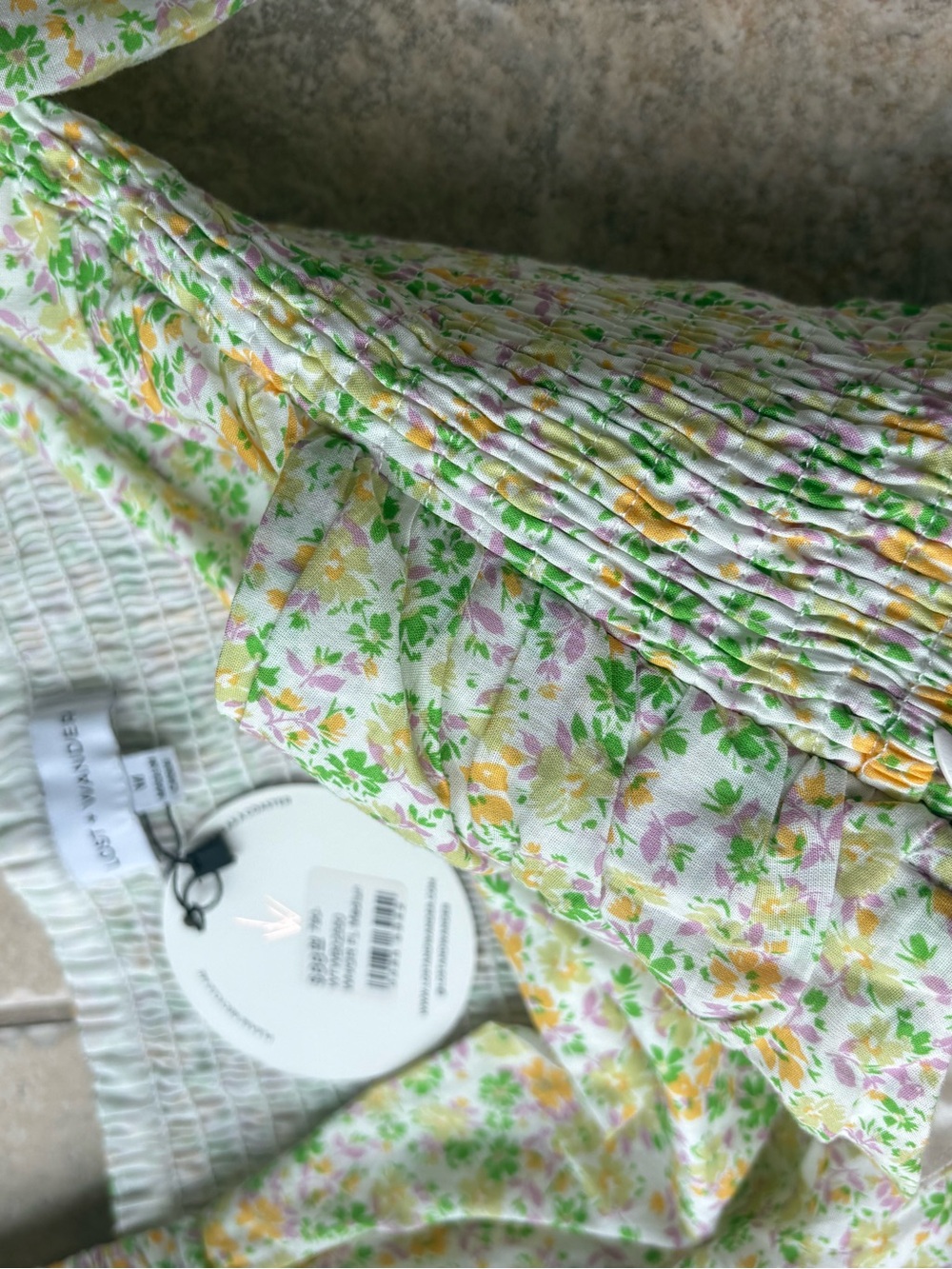 Lost + Wander Floral Wrap Crop Top $88 Medium NWT Puff Sleeve Boho M - Picture 6 of 14